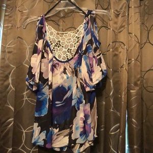 Large open shoulder blouse